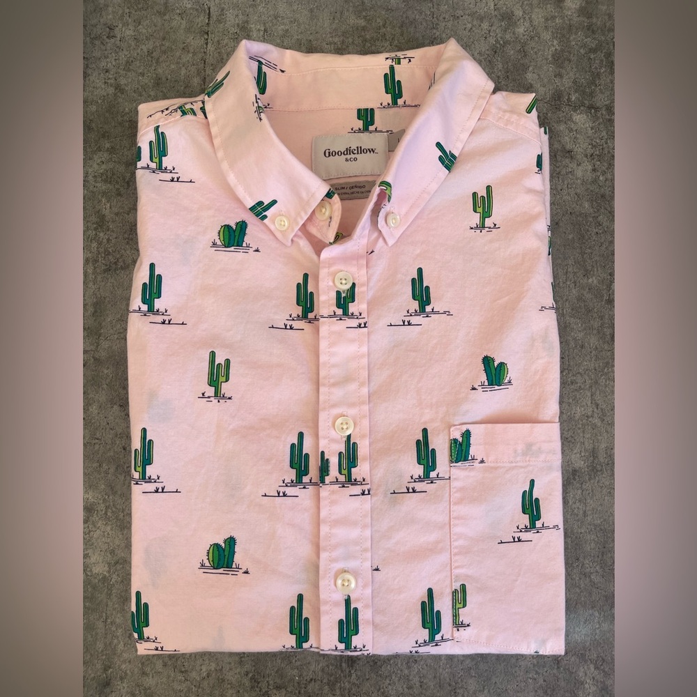 Goodfellow & Co Short Sleeve Button Down Cactus Shirt
